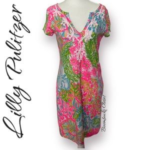 Lilly Pulitzer T shirt Dress Small 100% Pima cotton